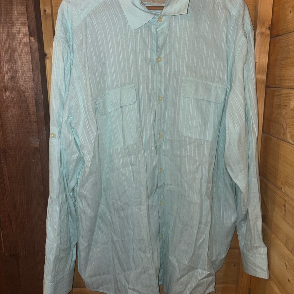 Tommy Bahama Aqua Striped Button Down Shirt